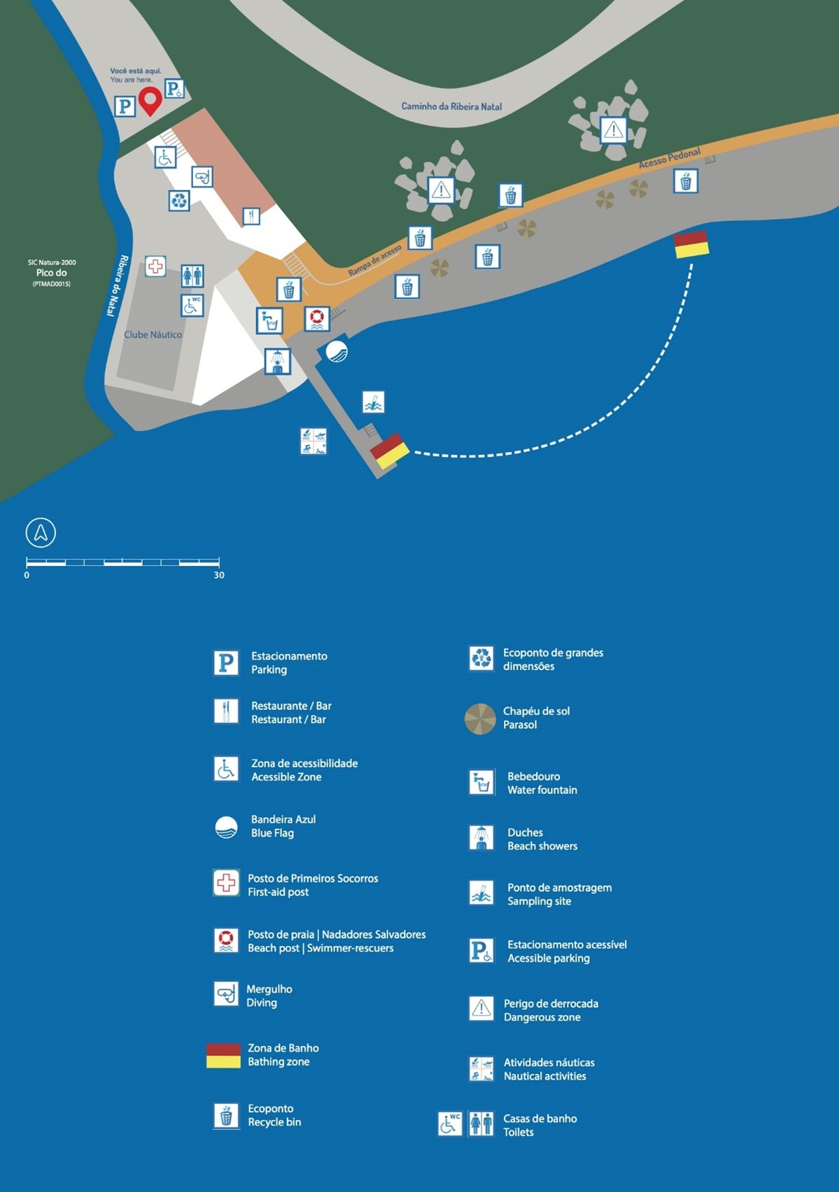 Praia da Ribeira do Natal | Bandeira Azul | Machico Ambiente PraiaBandaDAlem-PraiaAcessivel